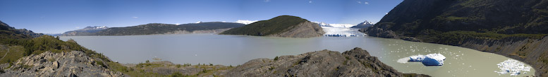 Grey Gletscher und Lago Grey Panorama